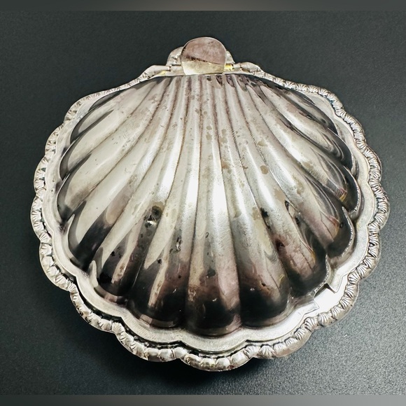 William Adams England Antique Silver Plate Clam Shell - Picture 1 of 10